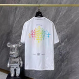 Chh Chrome Hearts T Shirts Color Ink Splashing Graffiti Sports Loose Short Sleeve T-Shirt