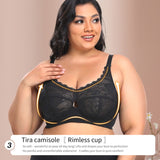 Full figure bra lace thin section
