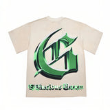 Hip-hop t-shirts: american streetwear rock 'n' roll vintage tv print, washed and distressed, trendy crew neck short sleeve tee
