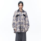 Unisex Jacket Autumn Tie-Dye Patchwork Shirt