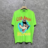 Amiri t shirts smoke gray wolf printing short sleeve