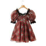 Women Dresses Summer Lace Organza Dress (Xds0414)