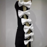 Women Dresses Sexy Bow Hollow out Long Dress Party Dress (Ont0408)