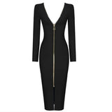 Women Evening Dress Backless Dress Slim-Fit Zipper Long Dress Bandage Gown
