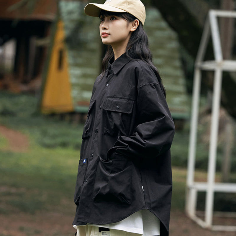 Unisex Jacket Fall Lapels Loose Shirt