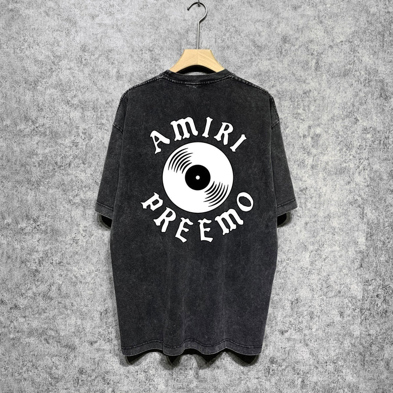 Amiri Washed Distressed T Shirt Printed Trendy Pure Cotton