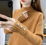 Women Knitwear Autumn and Winter Turtleneck Knitwear Loose Sweater