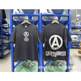 saint m t shirts s.m collaboration skeleton print crew neck pullover short sleeve t-shirt