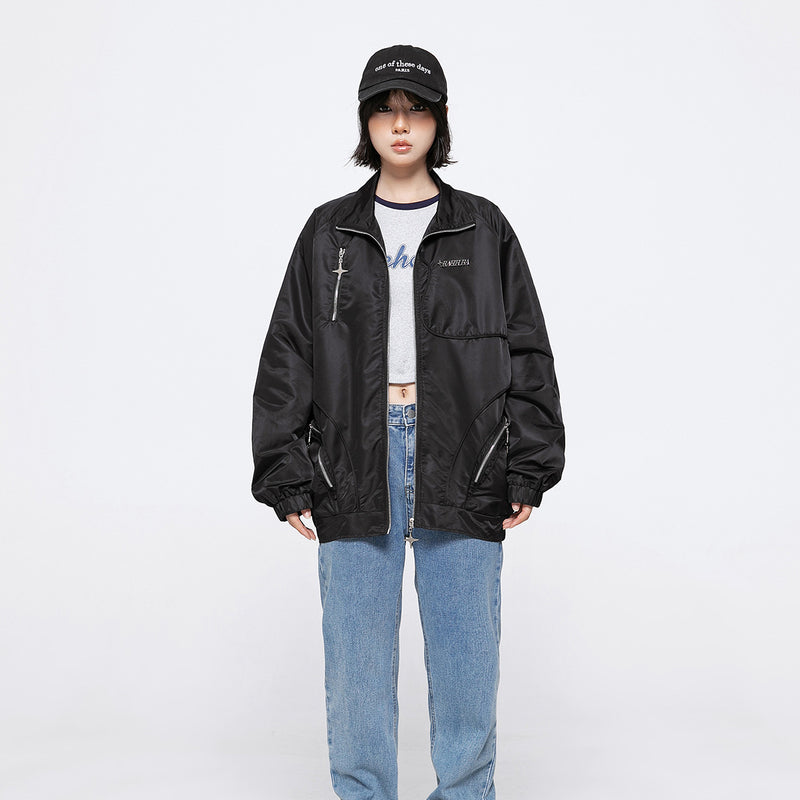 Unisex Jacket Autumn Zipper Design Coat