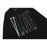 Vlone Sweatshirts Autumn/Winter Silver Big V Letter Crew Neck