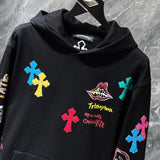 Chh Chrome Hearts Hoodie Color Sanskrit Hand Painted Graffiti Hooded Sweater