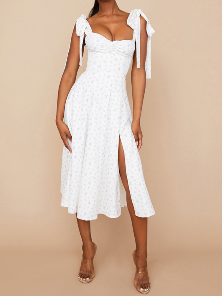 Women Dresses Summer Floral Skirt Elegant Sling Dress (Zns0409)