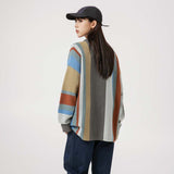 Unisex Jacket Autumn Irregular Striped Sweater