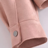 Women Jacket Autumn Leisure Suede Jacket Shirt Coat