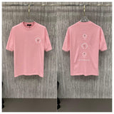 Ch hip-hop t shirts ch chro high street distressed cross sanskrit horseshoe patch embroider short-sleeved t-shirt couple