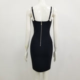 Women's Evening Dress Beaded Sexy Slim V-neck Hip Sling Dress