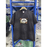saint m t shirts s.m. burnt-out recorder crewneck pullover short sleeve