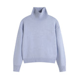 Heavy weight! ami araunriflove wool long sleevesloose turtleneck knitting shirt fall and wintercoupletops
