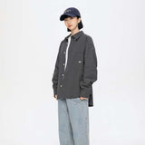 Unisex Hoodie Autumn Pocket Sleeve Printed Shirt