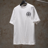 Ch hip-hop t shirts ch crow couple style front and rear horseshoe embroider hot diamond t-shirt short-sleeved casualtrendyeasiest for matchamerican style