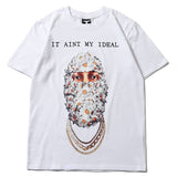 Hip-hop t shirts summer american street fashion stranger things short-sleeved chrysanthemum all-over printed portrait printing youth short tee shirt