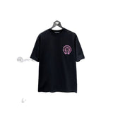 Ch hip-hop t shirts ch short-sleeved horseshoe sanskrit cross embroiderlogo loosecasual american heavy weight t-shirt