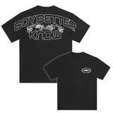 Hip-hop t-shirts: american high street niche design short-sleeve tee - versatile summer couple's loose fit trendy top