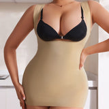 Shapewear tank top supports the chest tightens the abdomen