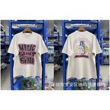 saint m t shirts s.m cartoon print crew neck pullover short sleeve top