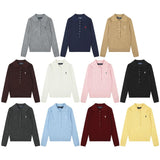 Rl ralph pony polo collar tops couple casualpulloverknittingfall and winter sweater macaron color
