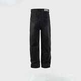 MIJKO Men Vintage Pants MIJKO Men's Women's Vintage Washing Water Old Trousers Slim Straight Jeans
