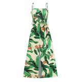 Women Date Dress Summer Sexy Sling Slit Dress