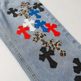 CHH Chrome Hearts Jeans Unisex Casual Loose Jeans