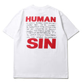 Hip-hop t-shirts: american high street style, fun brain print, relaxed fit short sleeve tee