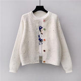 Women Knitted Cardigan Spring Loose Knitted Cardigan Top