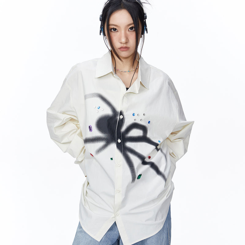 Unisex Jacket Autumn Painted Spider Shirt