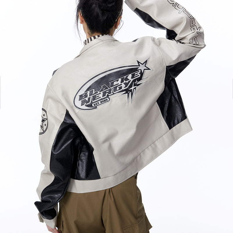 Unisex Jacket Fall Locomotive Style Pu Jacket