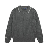 Rl ralph ponytopscouplecasualpulloverpolo collar knittingfall and winter woolen sweaterloose