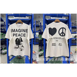 saint m t shirts s.m cartoon print crew neck pullover short sleeve top