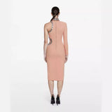 Women Dresses Long Sleeve Bandage One-Piece Dress Party Dress (Ont0408)