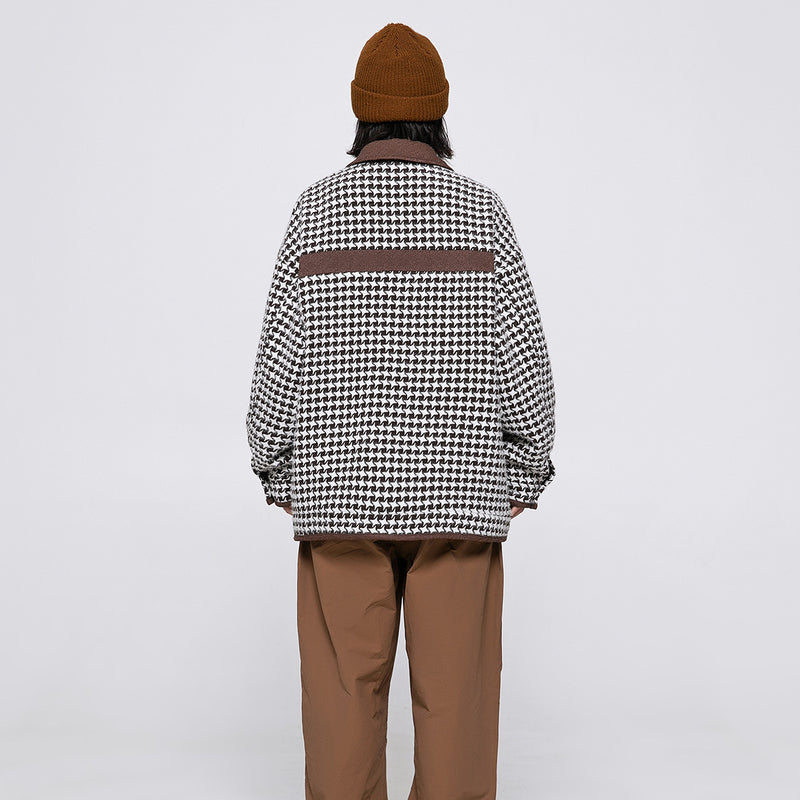 Unisex Jacket Autumn Houndstooth Loose Jacket