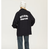 Unisex Jacket Overalls Men's and Women's Loose Lapels Coach Jacket