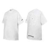 Ch hip-hop t-shirts - spring/summer ch sanskrit horseshoe appliqué letter embroidery trendy high street american style