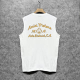 Amiri tank top lion medal printing