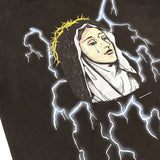saint m t shirts s.m. tear-stain lightning pattern crewneck pullover short sleeve t-shirt