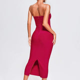 Women's Evening Dress Hollow-out Tight Bandage One-Piece Dress Banquet Dress