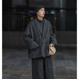 Unisex Jacket Vintage Leisure Suit Corduroy Workwear Jacket Men's Loose Spring and Autumn Coat