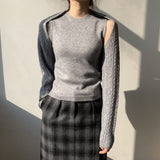 Women Knitted Two-Piece Set Spring Vest Knitted Cardigan 8t8108