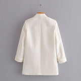 Women's Suits Apricot Blazer Women's Spring and Autumn Casual Suit Top