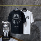 Ch hip-hop t shirts correct version ch kevin cross roller handmade patch embroider short-sleeved american high street